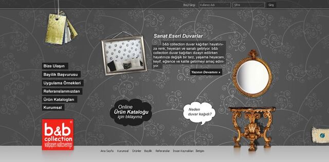 b&b collection: Wallpaper brand website with dealer applications
