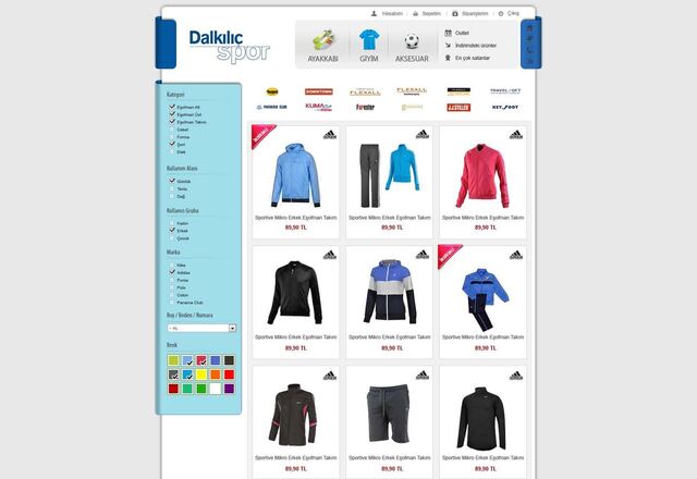 Dalkılıç Spor: Sportswear e-commerce