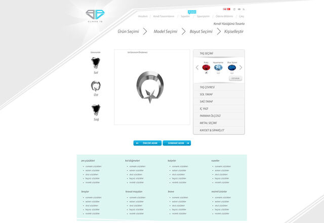 Elmas İş: Online ring design wizard