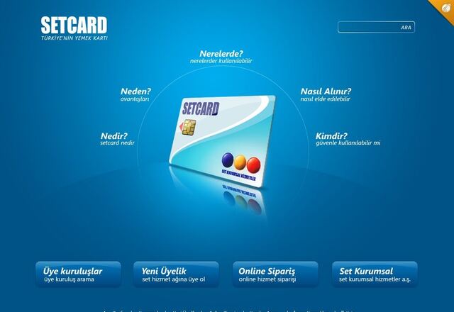 SetCard: Yemek kartı web arayüzü