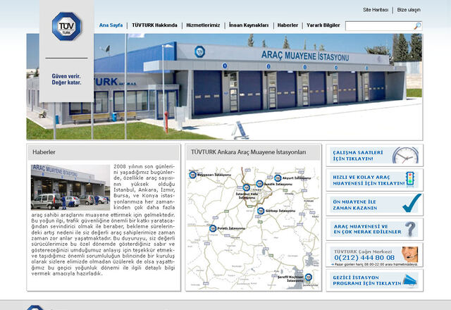 TÜVTÜRK Ankara: Kurumsal site ve muayene kayıtları için CRM